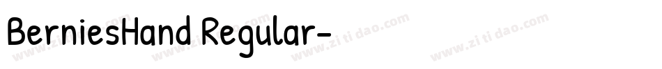 BerniesHand Regular字体转换